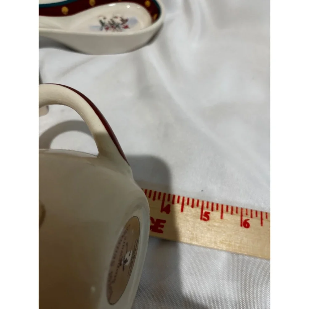 Royal Seasons Napkin spoon sugar‎ creamer Holiday collector stoneware set x-mas